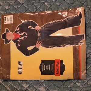 Outlaw Cowboy Costume with Black and Red Details